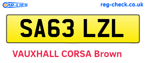 SA63LZL are the vehicle registration plates.