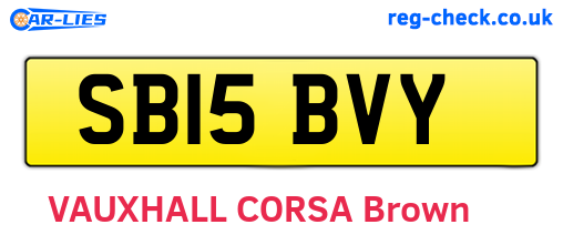 SB15BVY are the vehicle registration plates.