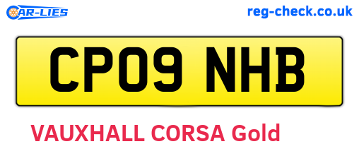 CP09NHB are the vehicle registration plates.
