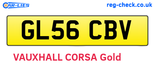 GL56CBV are the vehicle registration plates.