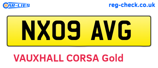 NX09AVG are the vehicle registration plates.