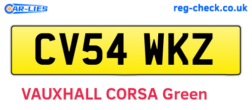 CV54WKZ are the vehicle registration plates.