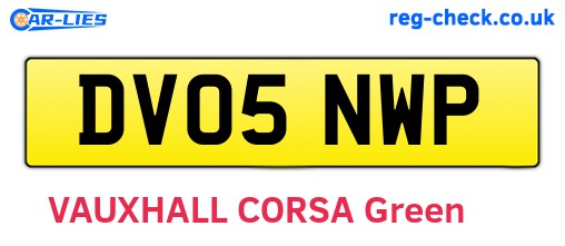 DV05NWP are the vehicle registration plates.