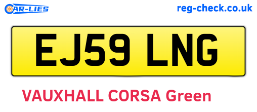 EJ59LNG are the vehicle registration plates.