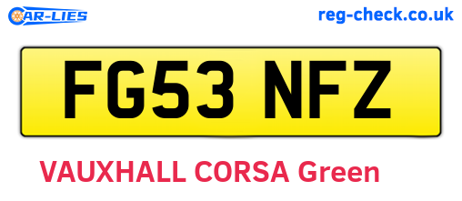 FG53NFZ are the vehicle registration plates.