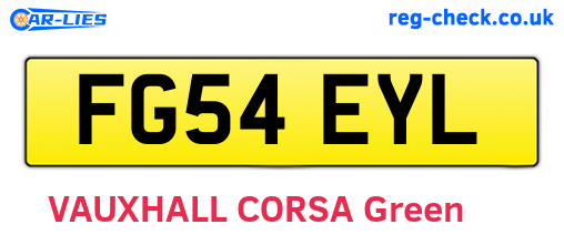 FG54EYL are the vehicle registration plates.