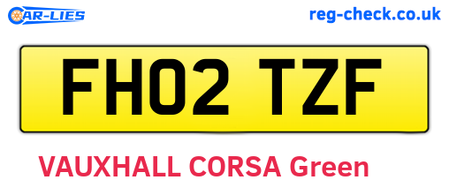 FH02TZF are the vehicle registration plates.