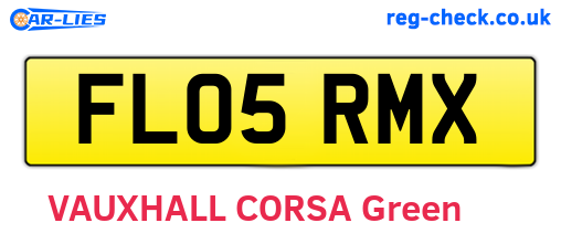 FL05RMX are the vehicle registration plates.