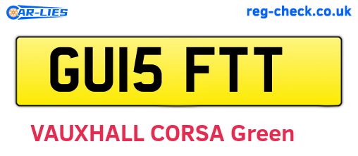 GU15FTT are the vehicle registration plates.