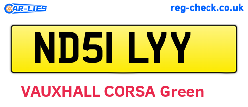 ND51LYY are the vehicle registration plates.