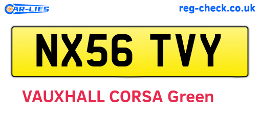 NX56TVY are the vehicle registration plates.