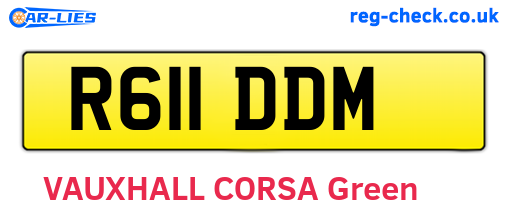 R611DDM are the vehicle registration plates.