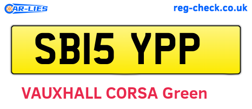 SB15YPP are the vehicle registration plates.