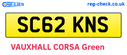 SC62KNS are the vehicle registration plates.