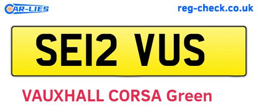 SE12VUS are the vehicle registration plates.