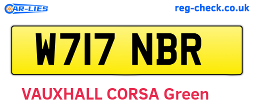 W717NBR are the vehicle registration plates.