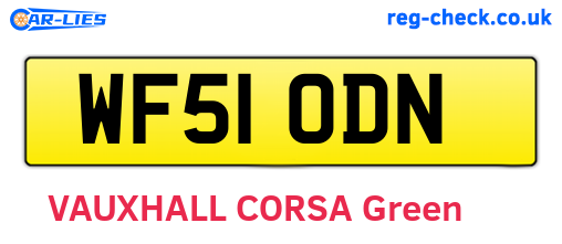 WF51ODN are the vehicle registration plates.