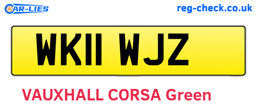 WK11WJZ are the vehicle registration plates.