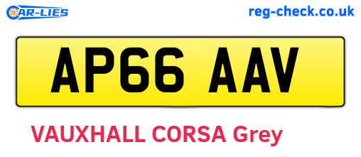 AP66AAV are the vehicle registration plates.