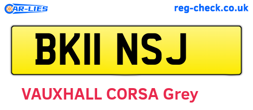 BK11NSJ are the vehicle registration plates.