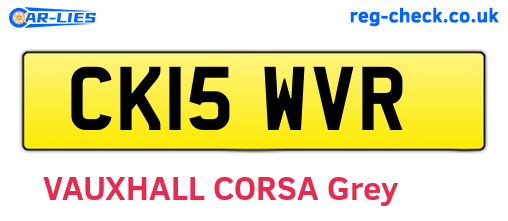 CK15WVR are the vehicle registration plates.