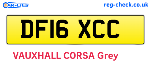 DF16XCC are the vehicle registration plates.