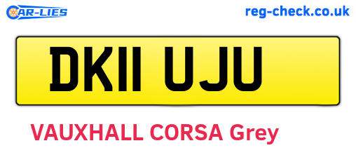 DK11UJU are the vehicle registration plates.
