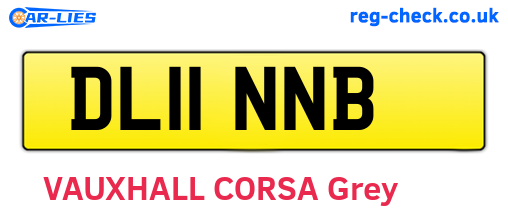 DL11NNB are the vehicle registration plates.