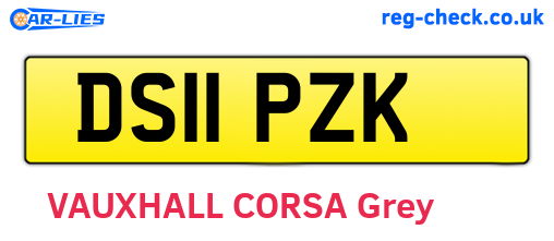DS11PZK are the vehicle registration plates.