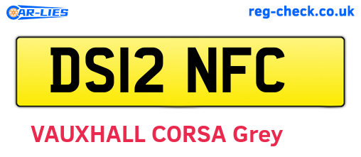 DS12NFC are the vehicle registration plates.