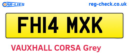 FH14MXK are the vehicle registration plates.
