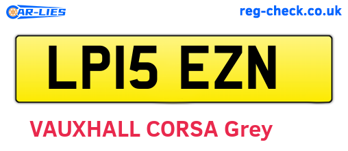 LP15EZN are the vehicle registration plates.