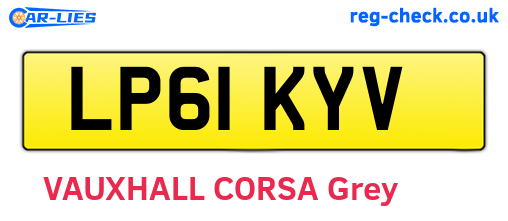 LP61KYV are the vehicle registration plates.