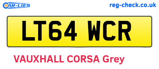 LT64WCR are the vehicle registration plates.