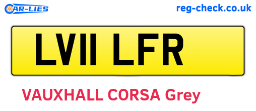 LV11LFR are the vehicle registration plates.