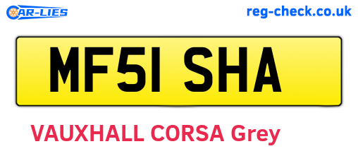 MF51SHA are the vehicle registration plates.
