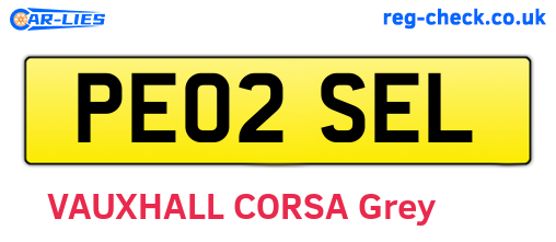 PE02SEL are the vehicle registration plates.