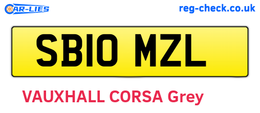 SB10MZL are the vehicle registration plates.