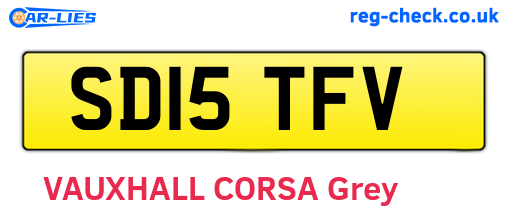 SD15TFV are the vehicle registration plates.