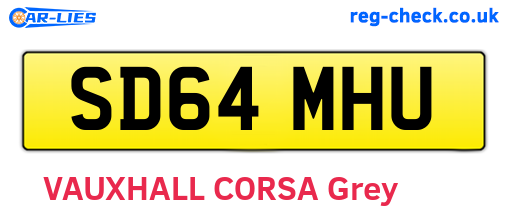 SD64MHU are the vehicle registration plates.