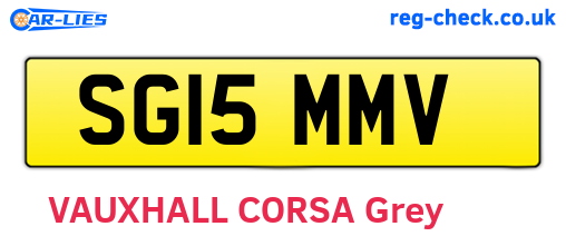 SG15MMV are the vehicle registration plates.