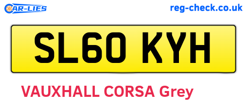 SL60KYH are the vehicle registration plates.
