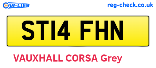 ST14FHN are the vehicle registration plates.