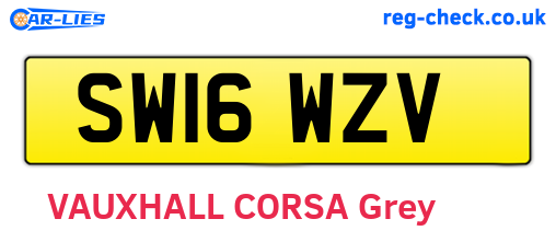 SW16WZV are the vehicle registration plates.
