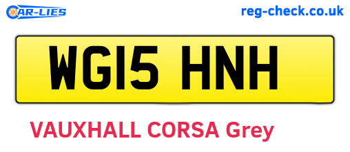 WG15HNH are the vehicle registration plates.