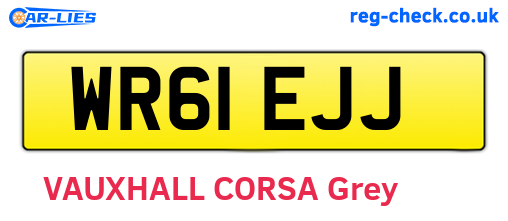 WR61EJJ are the vehicle registration plates.
