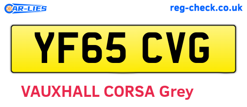 YF65CVG are the vehicle registration plates.