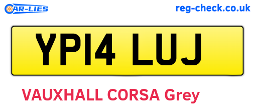 YP14LUJ are the vehicle registration plates.