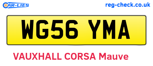 WG56YMA are the vehicle registration plates.