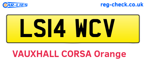 LS14WCV are the vehicle registration plates.